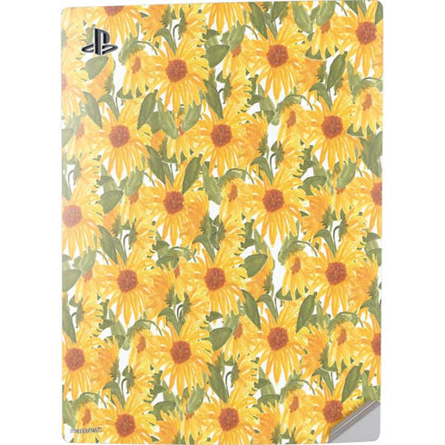 Bouffants and Broken Hearts Sunflowers PS5 Digital Edition Console Skin